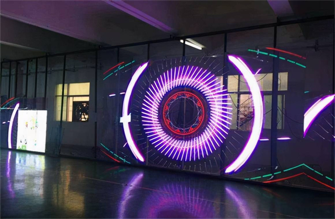 P3.97-7.81 LED ভিডিও ওয়াল ডিসপ্লে ভাড়া স্বচ্ছ পূর্ণ রঙ