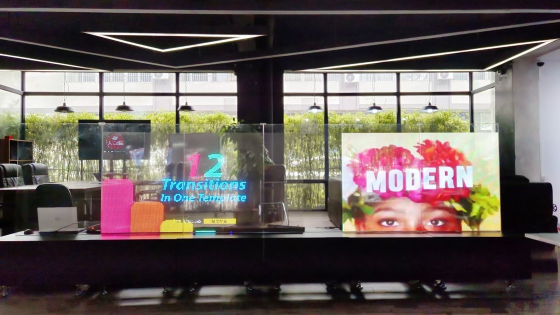 ইনডোর ওয়াটারপ্রুফ ট্রান্সপারেন্ট এলইডি সিগনেজ, মাল্টিকলার এলইডি ট্রান্সপারেন্ট ফিল্ম স্ক্রিন