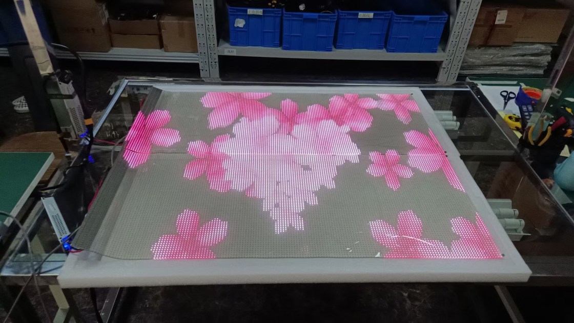 ইনডোর ওয়াটারপ্রুফ ট্রান্সপারেন্ট এলইডি সিগনেজ, মাল্টিকলার এলইডি ট্রান্সপারেন্ট ফিল্ম স্ক্রিন