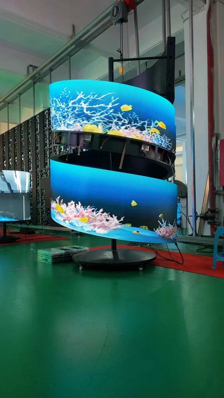 3840HZ বাঁকা কনসার্টের ভিডিও ওয়াল, SMD1515 LED স্ক্রিন স্টেজ শো জন্য